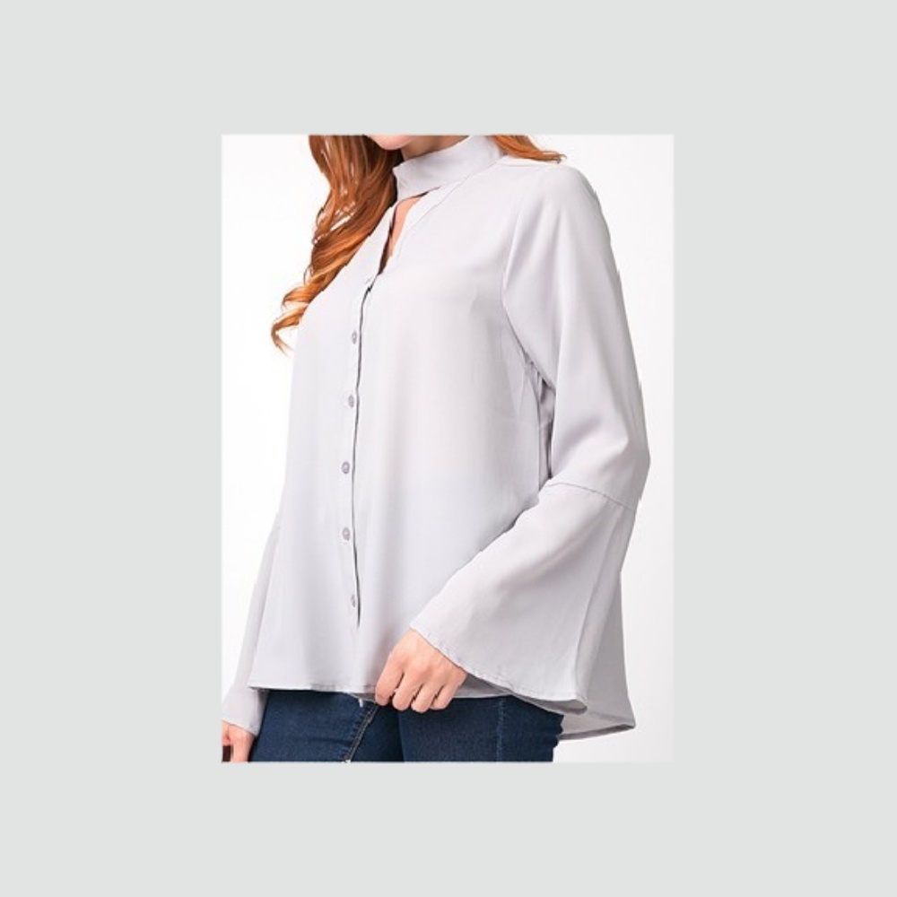 Lilac flowy blouse
